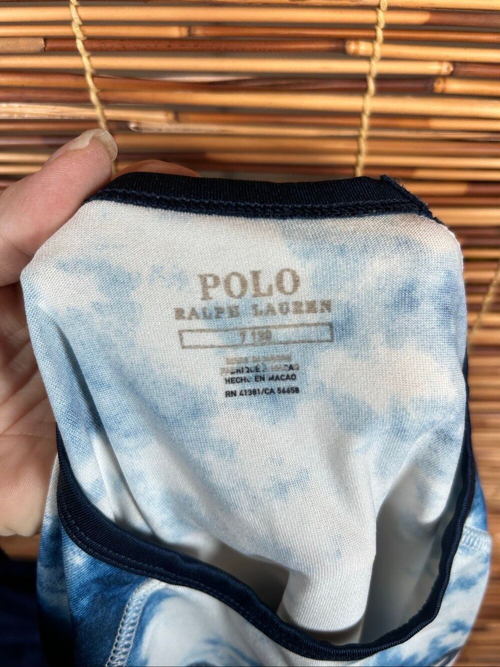 Polo Ralph Lauren Performance T Shirt Blue Tie Dye Size 7 - Picture 3 of 4